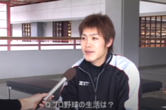 阪神タイガース　高橋勇丞選手にインタビュー　　川之江市民体育館