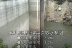 銅山川３ダム　取水制限　強化