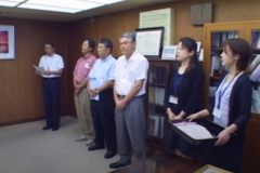 四国中央市障害児教育支援　チャリティーゴルフ大会　寄附金贈呈式　　市長室