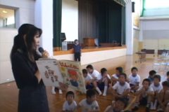 親子で学ぶ　「震災避難体験学習」　　三島小学校