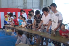 上分夏祭り　わなげ大会　　上分町