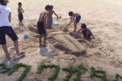 砂絵コンテスト　　寒川豊岡海浜公園　ふれあいビーチ