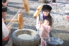 金田地区　三世代交流もちつき