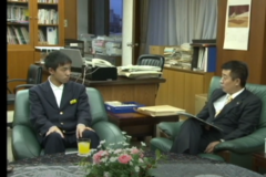 サッカーＵ－１４選抜選手　越智　大和　君が　市長を表敬訪問