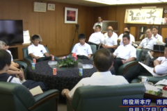柔道・卓球　全国大会出場者が表敬訪問
