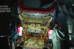 街かど　伊予三島秋祭り夜太鼓統一運行　駅前通り～中央本通り