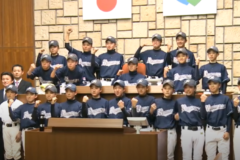 第１１回日本少年野球西日本選抜優勝大会出場　川之江ボーイズ表敬訪問