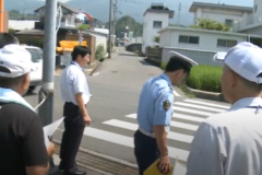 交通死亡事故発生の県道交差点 現場点検実施