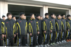 三島高校ラグビー部・愛媛県選抜チーム所属中学生　全国大会出発式
