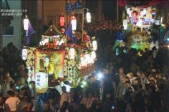 街かど百景　伊予三島秋祭り夜太鼓統一運行