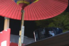 暁雨館で観月会