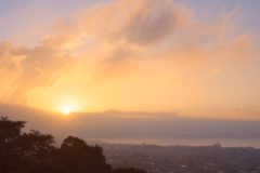 街かど百景：夕暮れ時