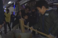川之江栄町商店街で年越しもちつき