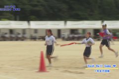 3．Dash Ball Game♡（１年女子）　２０２１年度川之江北中学校体育祭