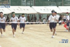 14．１００ｍ走男子（１～３年男子）　２０２１年度川之江南中学校体育祭