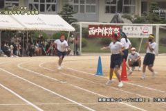 8．猪突猛進☆カーブに注意！！（２年男女）　２０２１年度三島西中学校体育祭