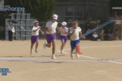 11．徒競走（６年）　２０２１年度上分小学校　秋季大運動会