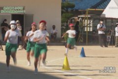 4．短距離走（５・６年）　２０２１年度金生第二小学校　秋季大運動会
