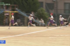 11．徒競走（６年）　２０２２年度上分小学校 運動会