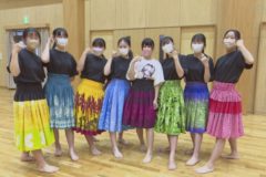 三島高校ダンス部１年生１１名がフラガールズ甲子園に向け練習
