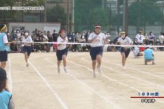 5．１００ｍ走（３年女子）　２０２２年度川之江南中学校　体育祭