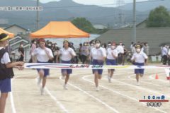8．１００ｍ走（１・２・３年男女）　２０２２年度三島東中学校　体育祭