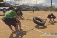 １５．タイヤ奪い（１年女子）　２０２３年度川之江高校 体育祭