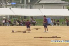 ３．ナイスキャッチ（３年）　２０２３年度川之江高校 体育祭