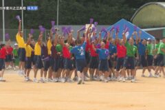 ９．野球部による応援　２０２３年度川之江高校 体育祭