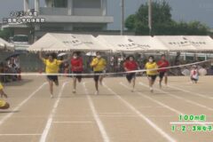 １１．１００ｍ走（１・２・３年女子）　２０２３年度三島南中学校 体育祭