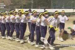 6.百足競走（3年生）　2024年度土居中学校体育祭