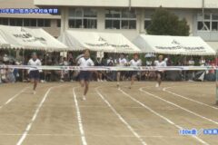 7.100m走（1・2・3年男子）　2024年度三島西中学校体育祭