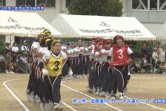 8.ポッポー出発進行！トーマス通ん＝3（3年女子）　2024年度三島西中学校体育祭