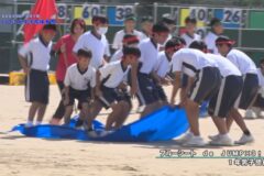 8.ブルーシート de JUMP×3！！（1年男子）　2024年度川之江北中学校体育祭