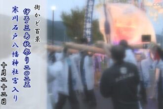 街かど百景：伊予三島秋祭り2025　寒川石戸八幡神社宮入り