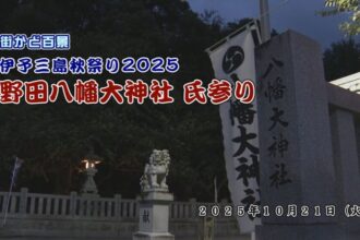 街かど百景：伊予三島秋祭り2025　野田八幡大神社氏参り